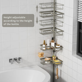 KEGII 4-tier design maximizes corner storage in small bathrooms