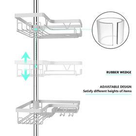 KEGII tension pole installation shows secure, tool-free mounting.