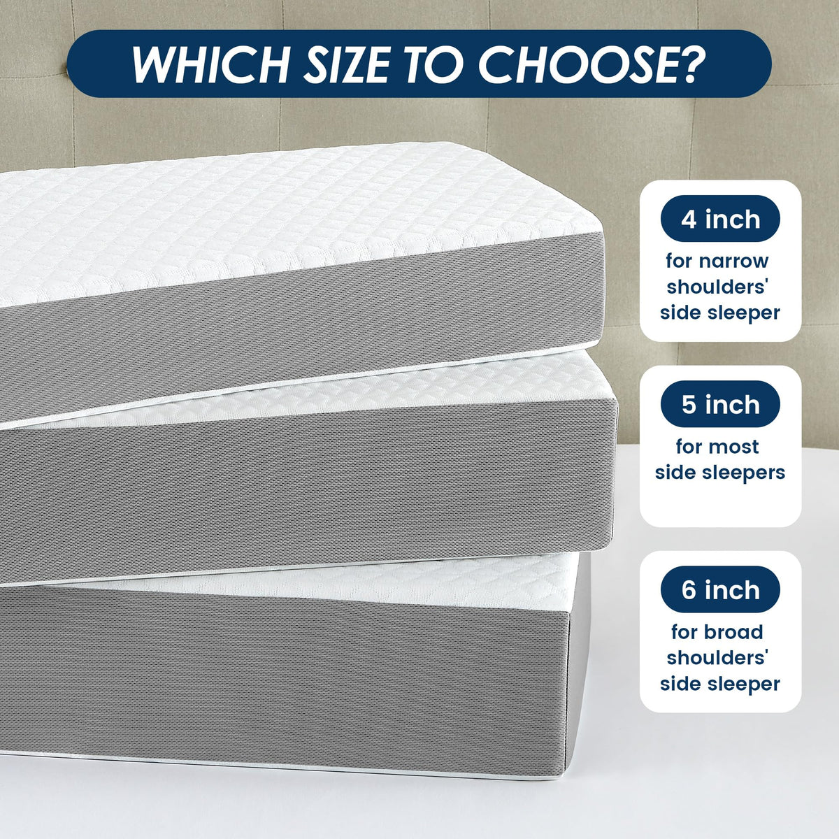 Kehangte Cooling Cube Pillow height-5in option balancing neck and head.