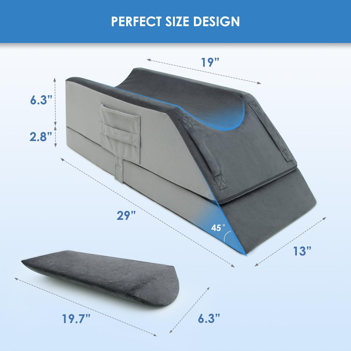 Kehangte U-shaped groove keeps leg secure and reduces shifting during rest