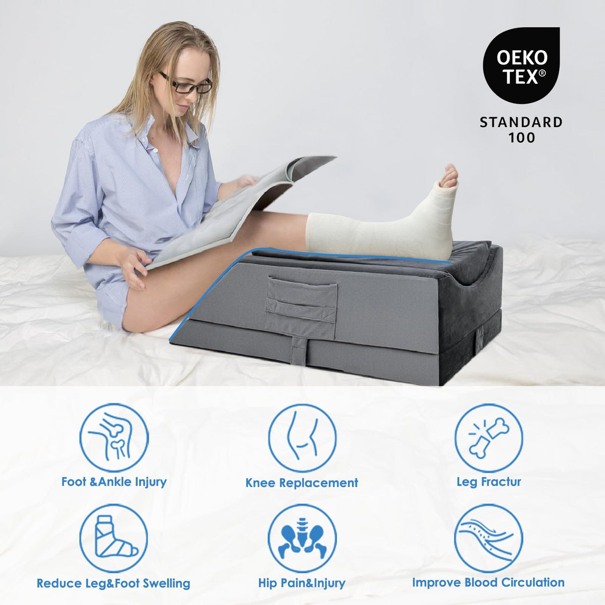 Kehangte non-slip bottom prevents movement on beds or couches