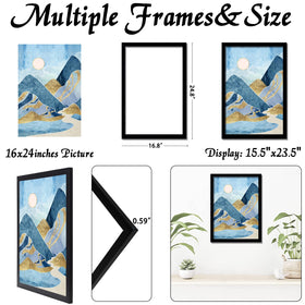 Keibiubu 16x24 frame holds a portrait photo with easy load.