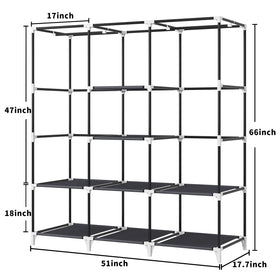 KEKIWE dustproof and waterproof cover protecting clothes inside the closet.
