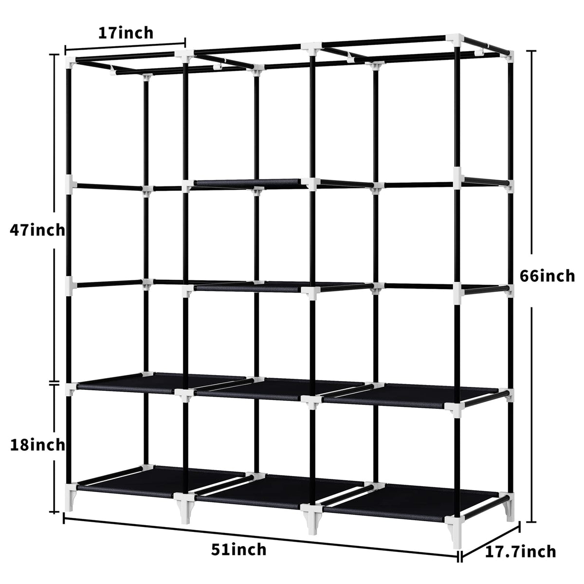 KEKIWE wardrobe dustproof cover keeps outfits protected from dust.