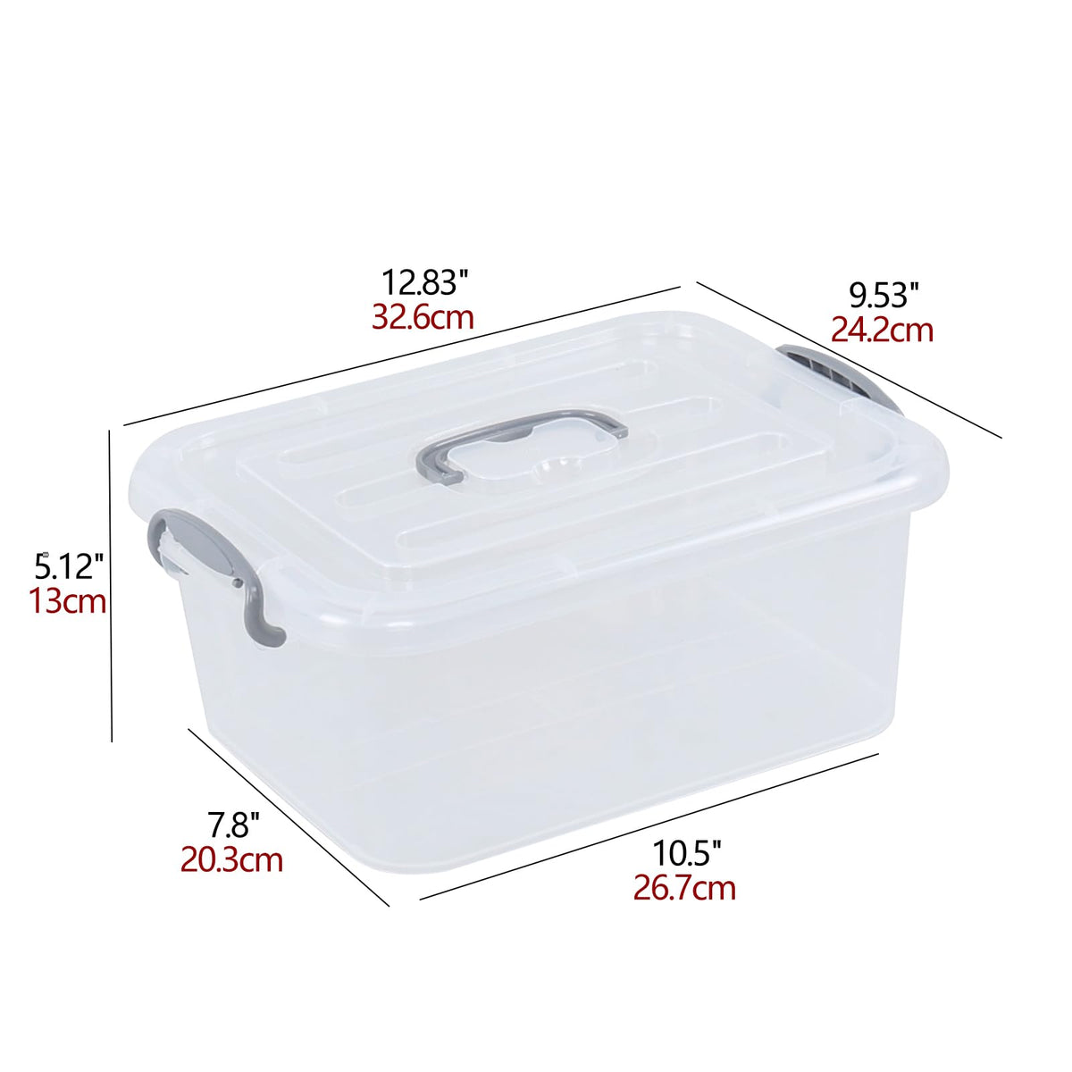 Kekow clear storage latch box interior dimensions help plan organization