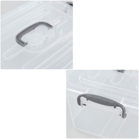 Kekow clear storage latch box outside dimensions aid shelf fitting