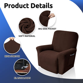 KEKUOU recliner cover in chocolate color complements living room decor