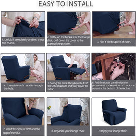 Elastic bottom ensures KEKUOU cover stays secure on recliner