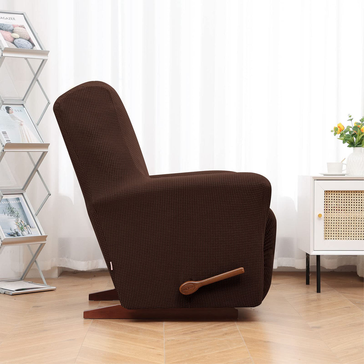 KEKUOU recliner cover shows easy installation in minutes