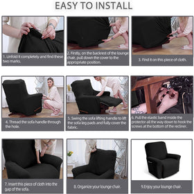 KEKUOU recliner cover ready for machine washing for simple care