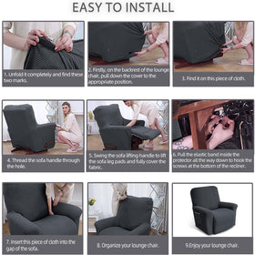 KEKUOU recliner cover is machine washable for convenient cleanup.