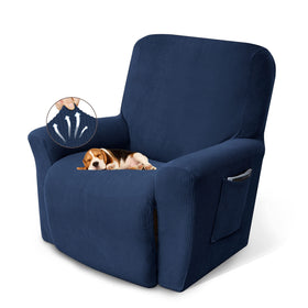 KEKUOU navy recliner cover on sofa protects upholstery with stylish protection