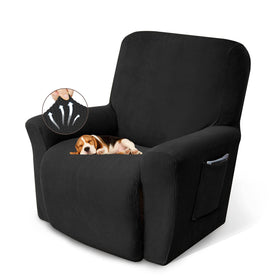 KEKUOU recliner cover on a full chair with stretch jacquard fabric for protection