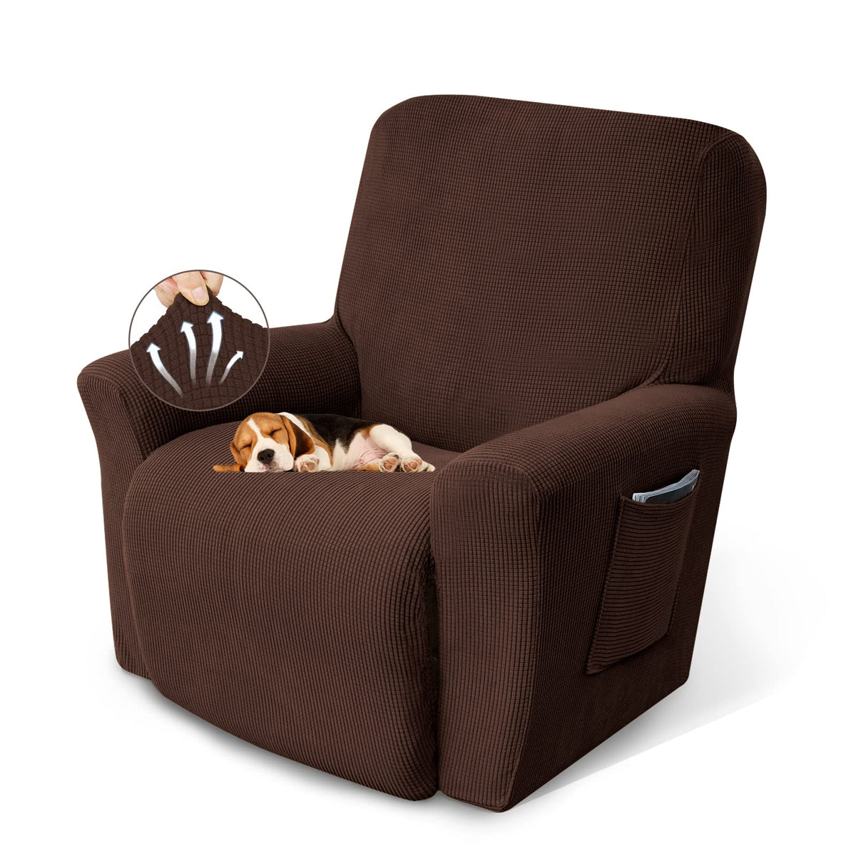 KEKUOU recliner cover with jacquard texture protects furniture stylishly