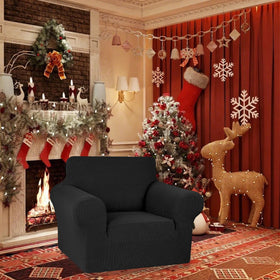 KEKUOU slipcover with elastic bottom keeps edges tucked for a neat, durable fit.