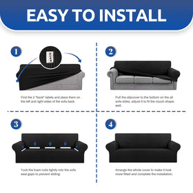 KEKUOU easy care slipcover is machine washable for busy homes.