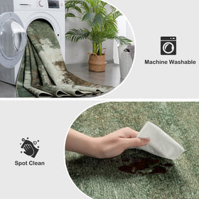 Kelarea machine-washable rug enables easy cleaning and daily upkeep