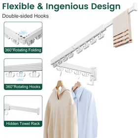 Kelisiting 180-degree swing hooks maximize sunlight and breeze exposure