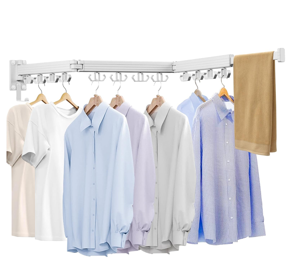 Kelisiting wall-mounted rack assembly demonstrates easy installation and space saving