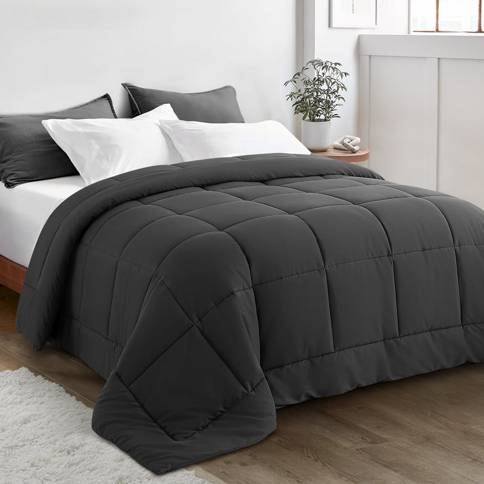 KELTARO oversized king plus comforter draped over bed for a polished, hotel-like look
