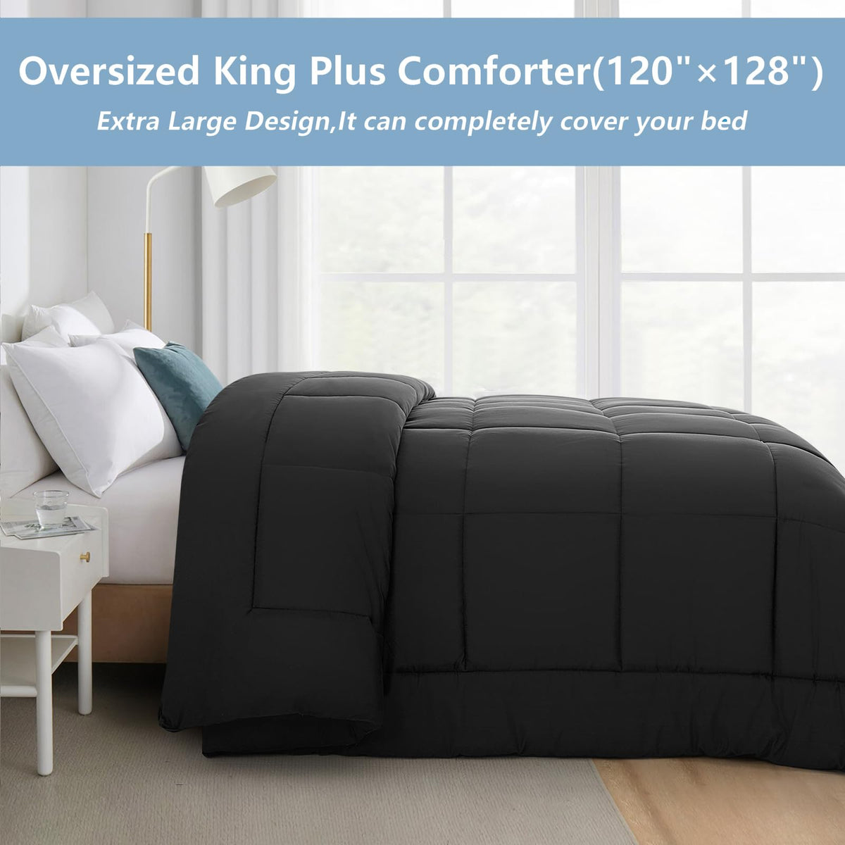 KELTARO comforter close-up showing soft brushed fabric and lavish loft