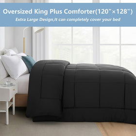 KELTARO comforter close-up showing soft brushed fabric and lavish loft
