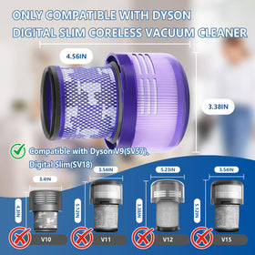 Keluke Digital Slim filter 3-pack for extended vacuum performance.