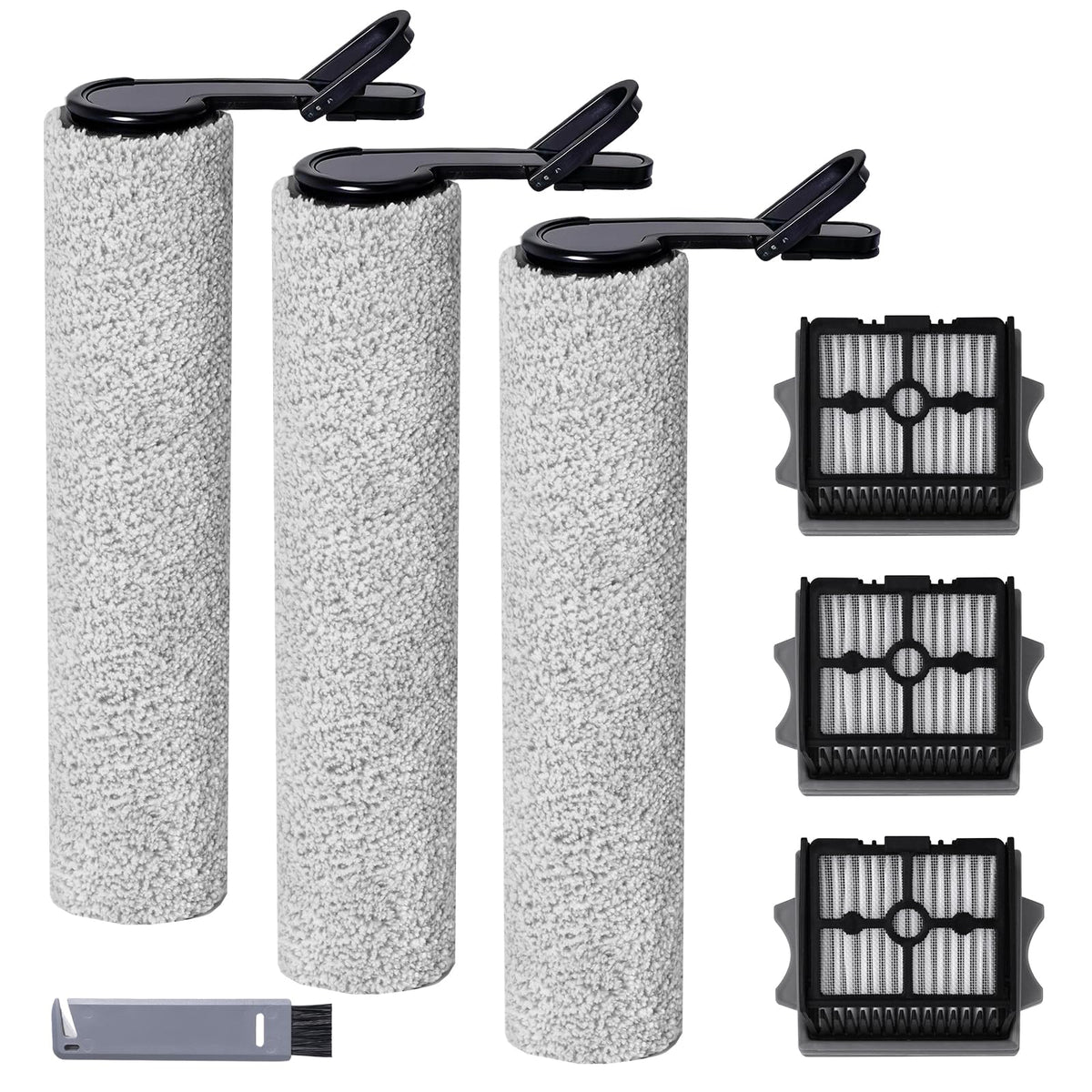 Keluke Stretch roller brush for gentle hard-floor cleaning.