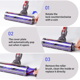 Keluke upgrade anti-tangle head helps extend vacuum life with regular maintenance.