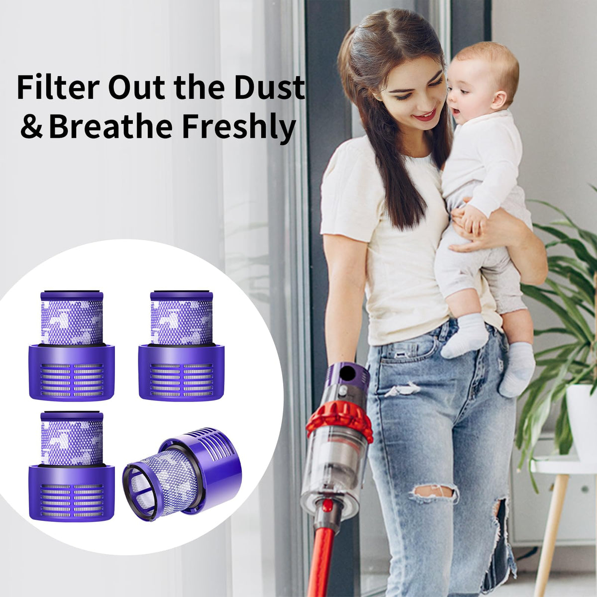 Bundle packaging for Keluke V10 replacement filters and brush.