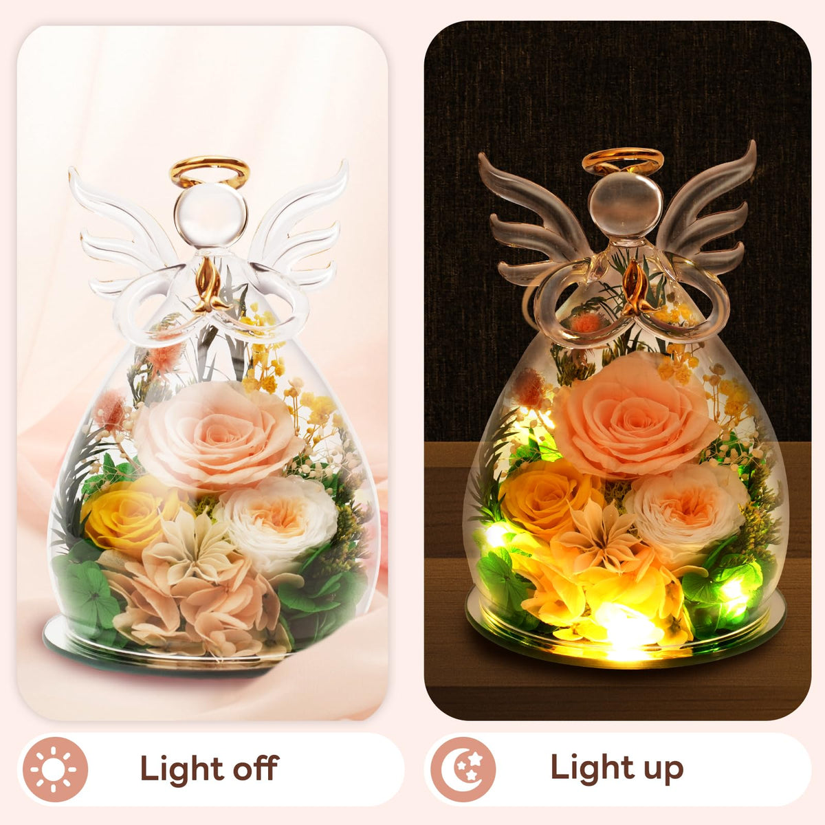 Kemiputi preserved-rose decor for bedroom or living room adds lasting charm.