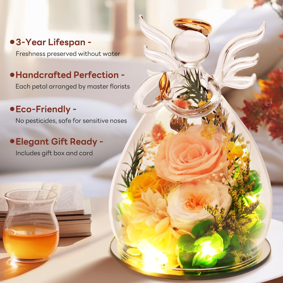 Kemiputi LED lights brighten intimate spaces with a gentle glow.