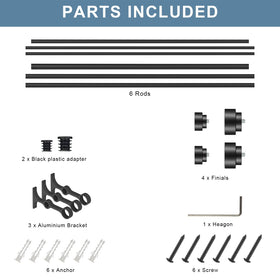 Kemmie drapery setup example with thick and sheer curtains for versatility
