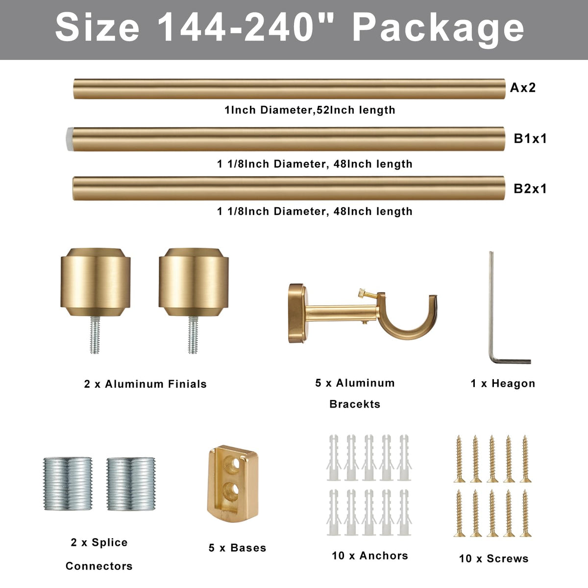 Kemmie durable metal construction conveys stability for heavy drapes.