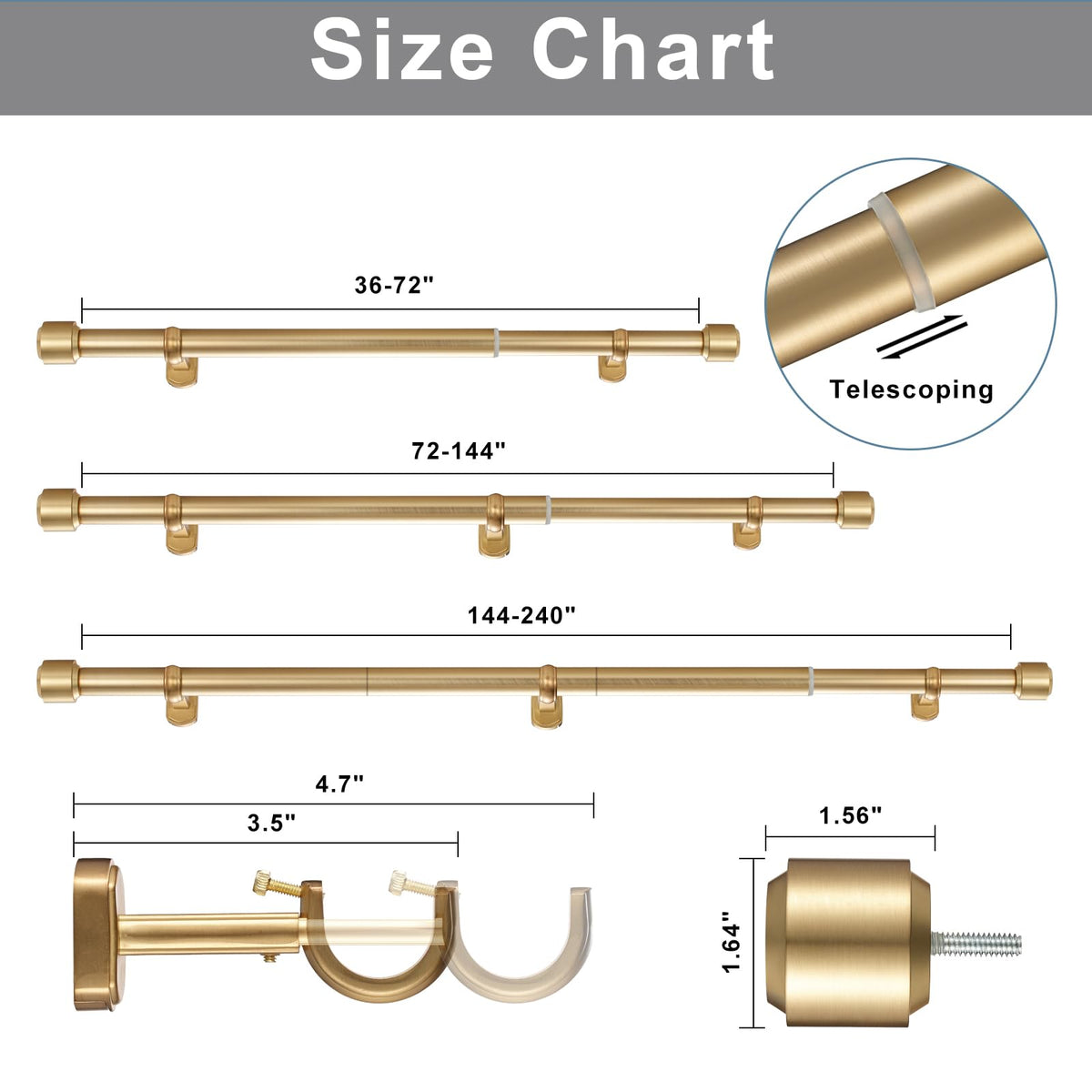 Kemmie warm gold finish option adds subtle elegance to interior décor.