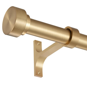 Kemmie warm gold 1-inch curtain rod adds sturdy style for modern windows