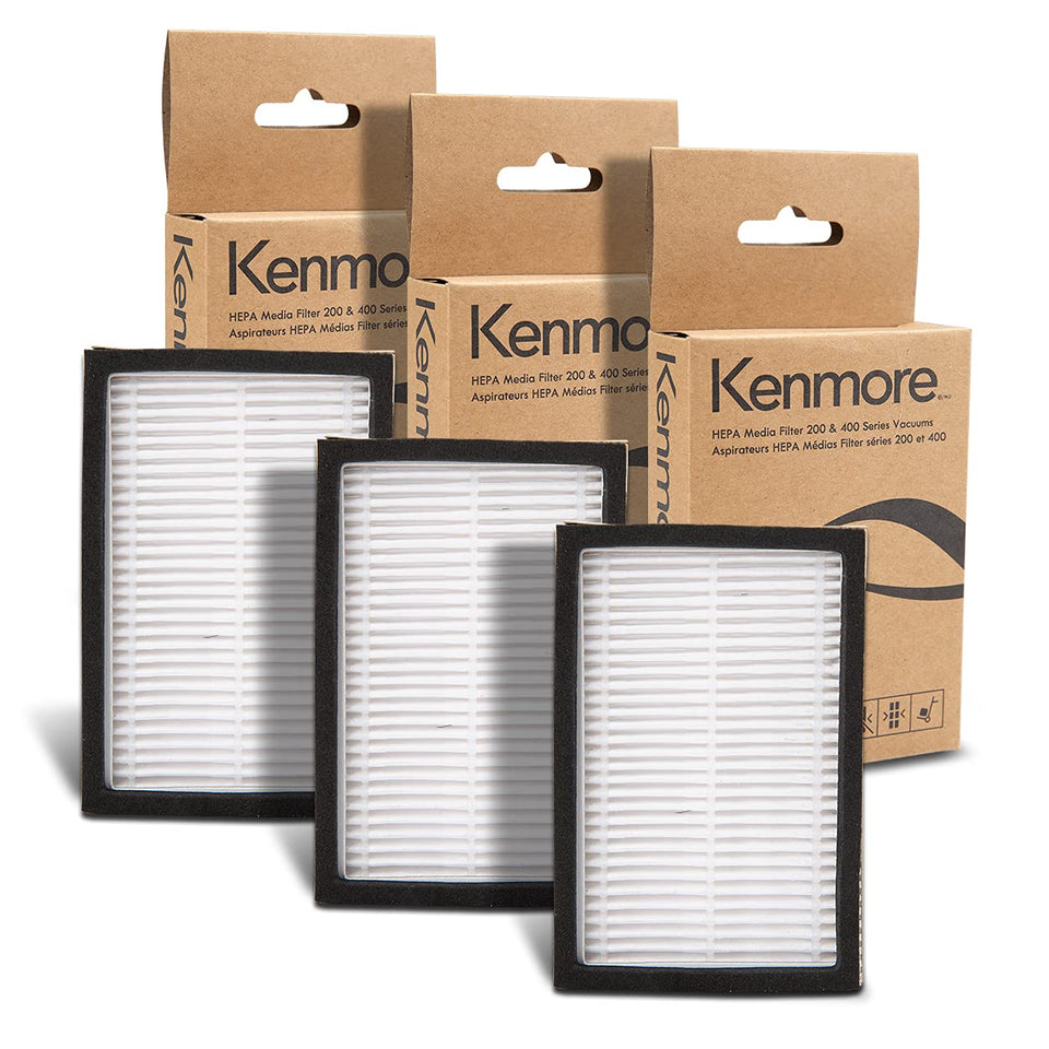 Kenmore K3040 HEPA filter pack for 81214 enhances exhaust filtration and dust capture.