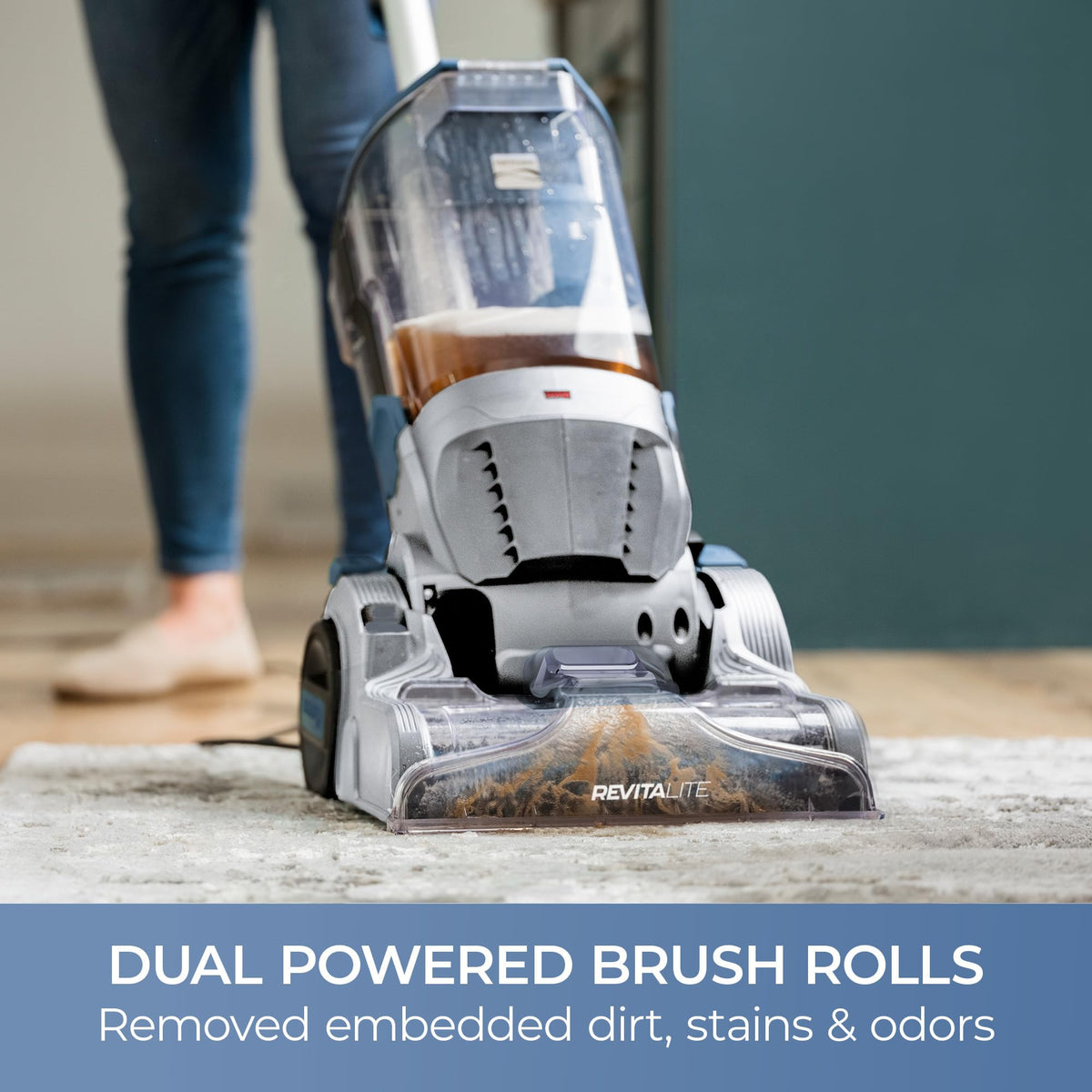 Kenmore KW4010 dual brush rolls for deep cleaning embedded dirt and stains