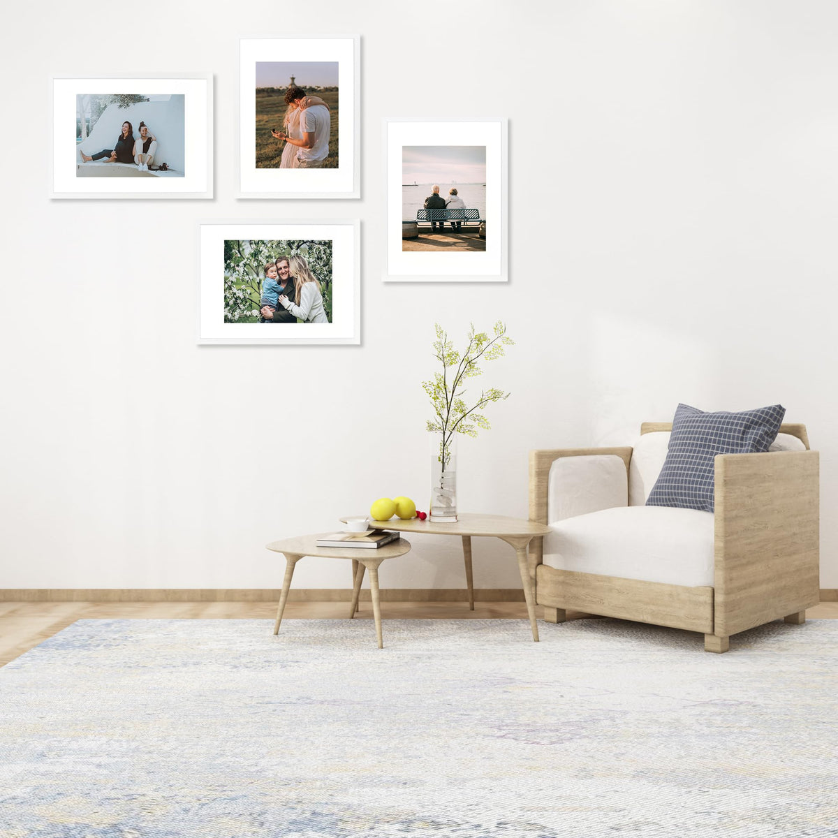 kennethan 12x16 frame with mat back view highlights 8.5x11 photos neatly.