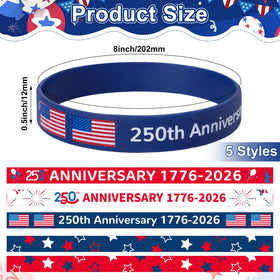 Kenning bracelet featuring 1776-2026 text for commemorative gifts.