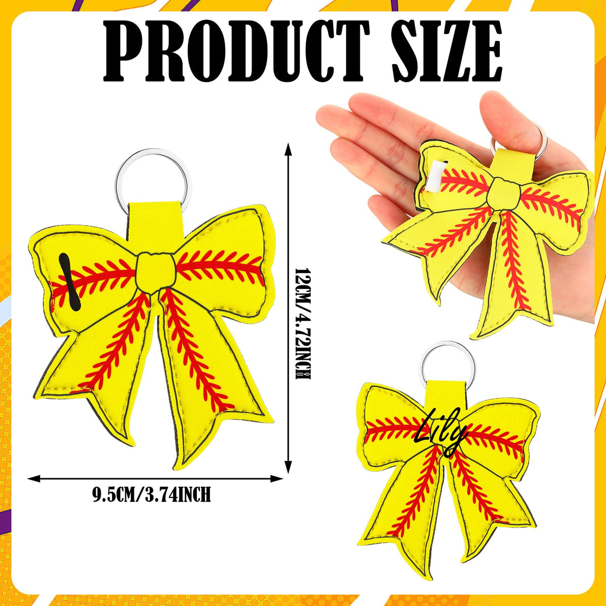 Kenning bow softball accessory; durable polyester keeps your balm safe on the go.
