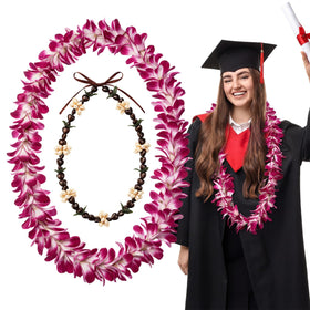 Kenning graduation kukui nut necklace, durable island-style accessory for ceremonies.