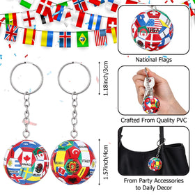 Kenning PVC soccer ball keychain close-up showing durable material and tiny ball charm.