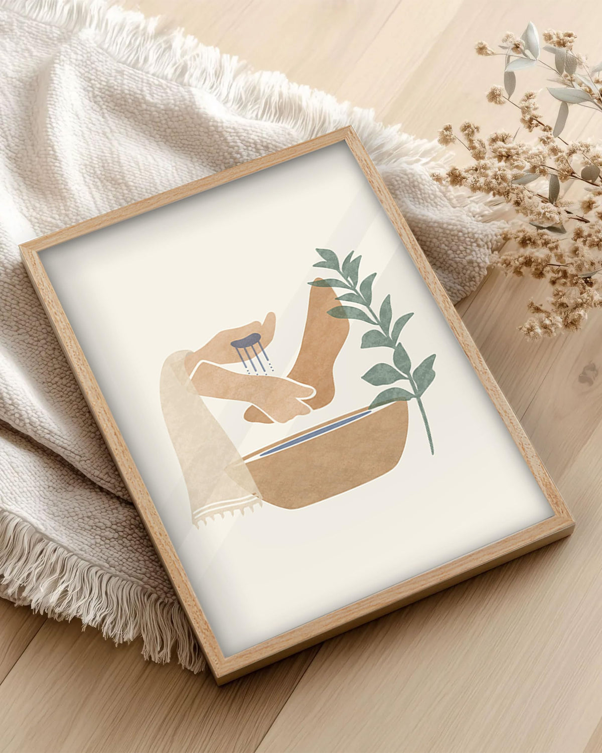 KensTro Jesus washing feet artwork invites quiet reflection in entryways or living areas.