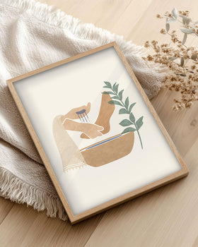 KensTro Jesus washing feet artwork invites quiet reflection in entryways or living areas.
