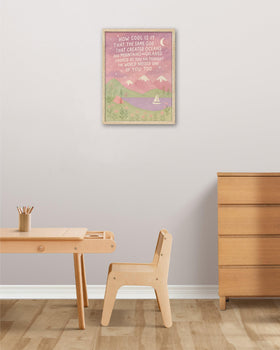 KensTro Christian girl gift wall art suitable for birthdays or baptisms.