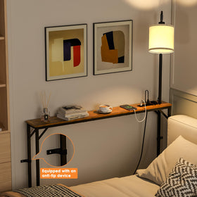 Keomaisyto Skinny Console Table with three color LED bulbs for ambient lighting