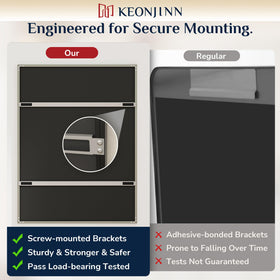 Keonjinn 22x30 inch mirror fits most over-sink vanities.