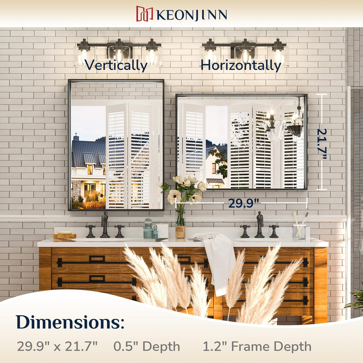 Keonjinn 5mm HD glass delivers bright distortion-free reflections for daily tasks