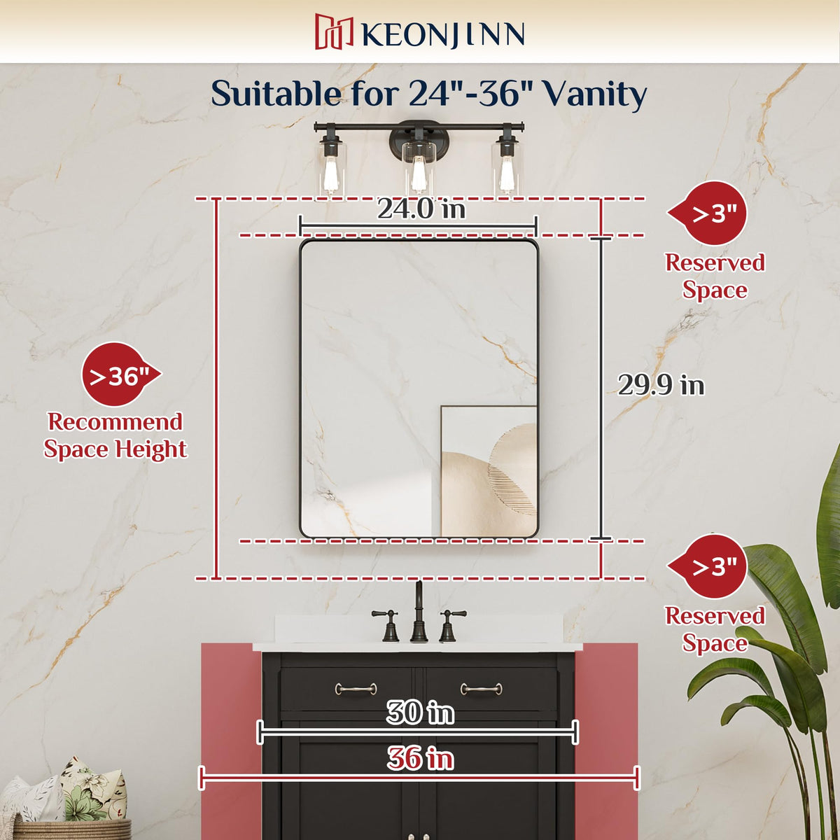 Keonjinn integrated slot design with French cleat for secure wall installation